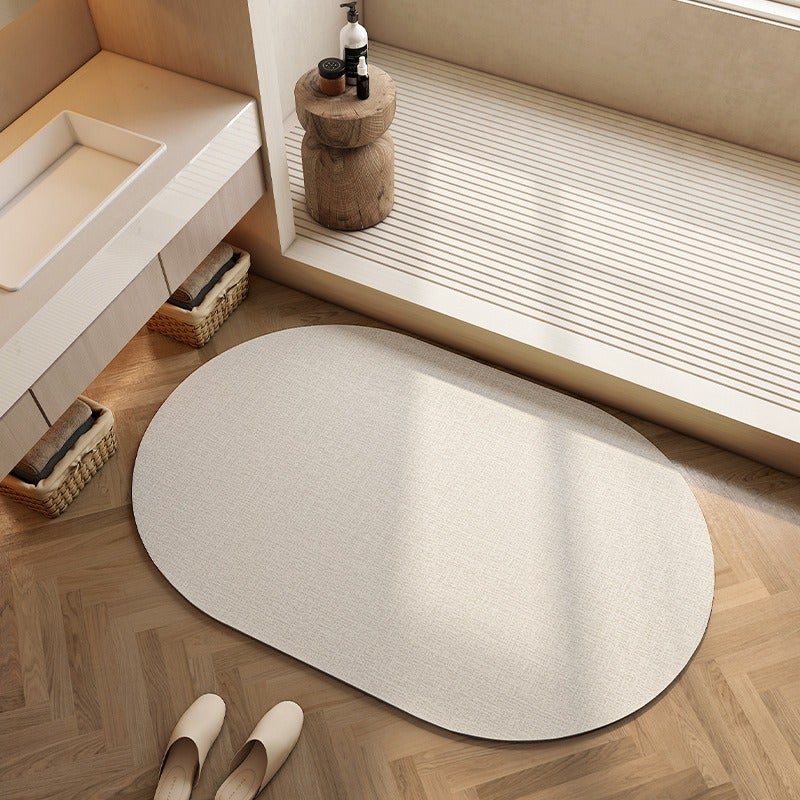 Creamy Style Non-Slip Diatomaceous Earth Floor Mat - Customizable, Absorbent & Quick-Drying for Bathroom