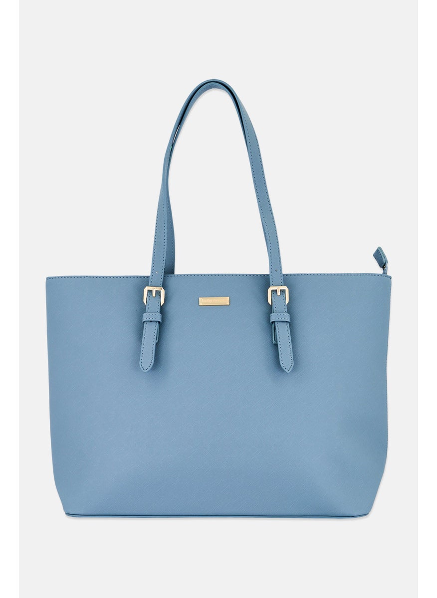 Kathy Ireland Women Brand Logo Hobo Bag, Flinstone Blue  - Image 1