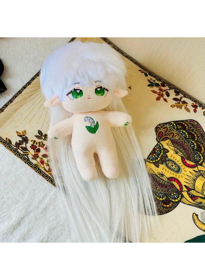 8 Inch Anime Fashion Doll Long Hair No Skeleton Plush Polyester Naked Baby Mixed Colors - Image 1
