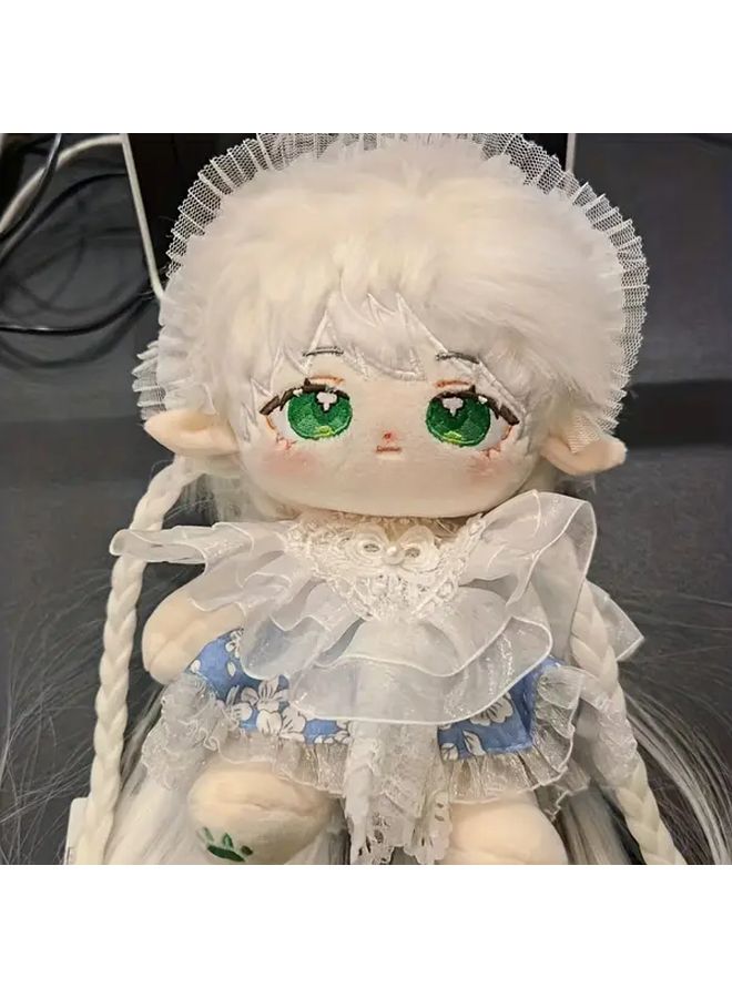 8 Inch Anime Fashion Doll Long Hair No Skeleton Plush Polyester Naked Baby Mixed Colors - Image 5