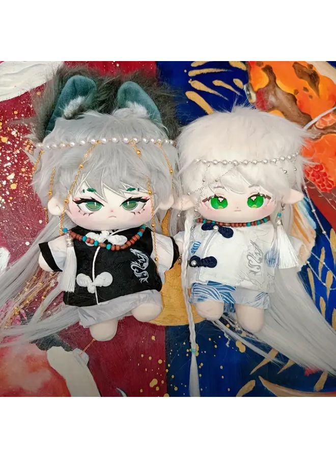 8 Inch Anime Fashion Doll Long Hair No Skeleton Plush Polyester Naked Baby Mixed Colors - Image 2