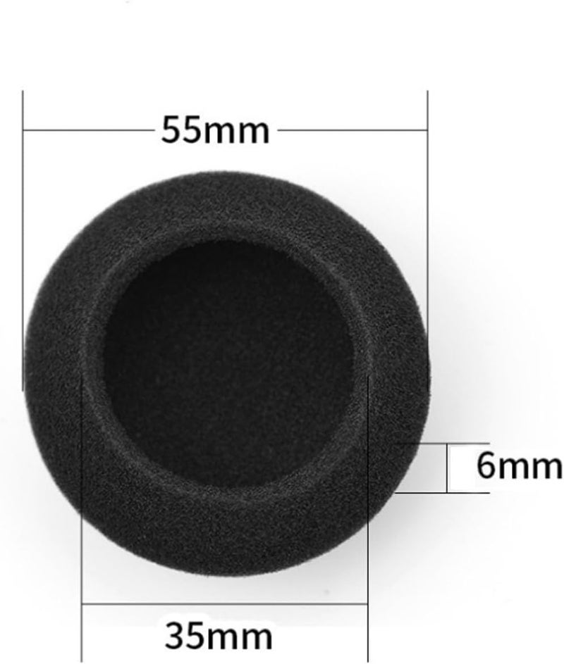 Universal earphone ear pad replacement set 20pcs round sponge cover 50MM earphone cotton earphone cover earmuff double cotton cover - Image 3