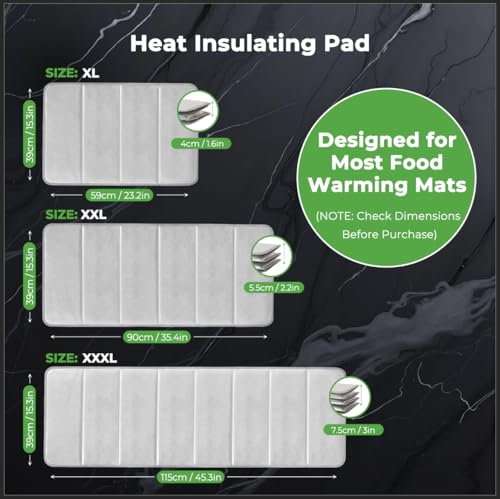 FYY HeatResistant Mat for Food Warming Mats 23154 inch Tables Protected Up to 50 Temperature Block Foldable and SpaceSaving Waterproof OilResistant Not Include Food Warming Mat - Image 3