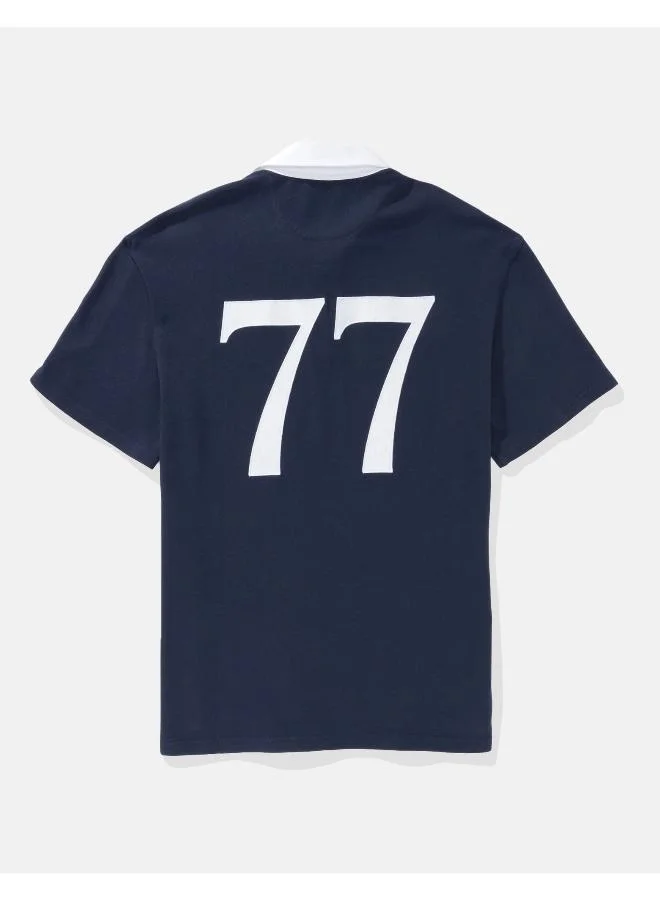American Eagle AE Graphic Polo Shirt