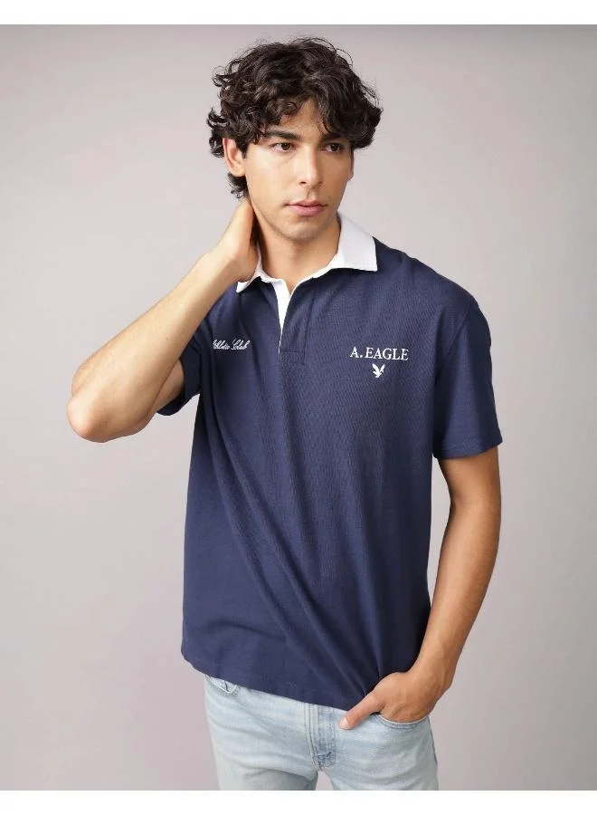 American Eagle AE Graphic Polo Shirt