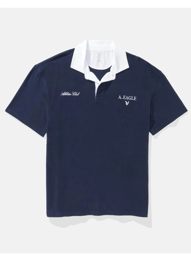 American Eagle AE Graphic Polo Shirt