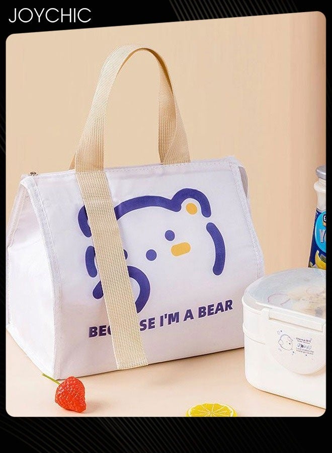Joychic Colorful Aluminum Foil Heat Preservation Lunch Bag Water and Oil Proof Food Insulation Bag with Handle Strap for School Office Work Travel Outdoor - Image 1
