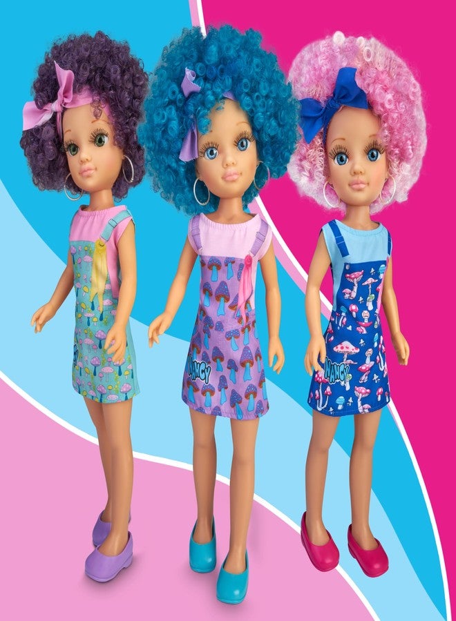 NANCY Curly Power Fashion Doll with Purple Hair, 16" Doll - Image 4