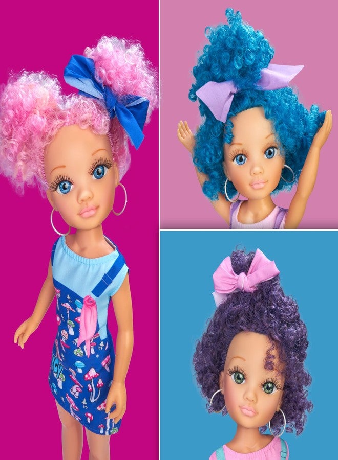 NANCY Curly Power Fashion Doll with Purple Hair, 16" Doll - Image 5