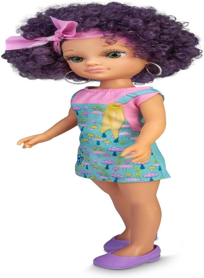 NANCY Curly Power Fashion Doll with Purple Hair, 16" Doll - Image 1