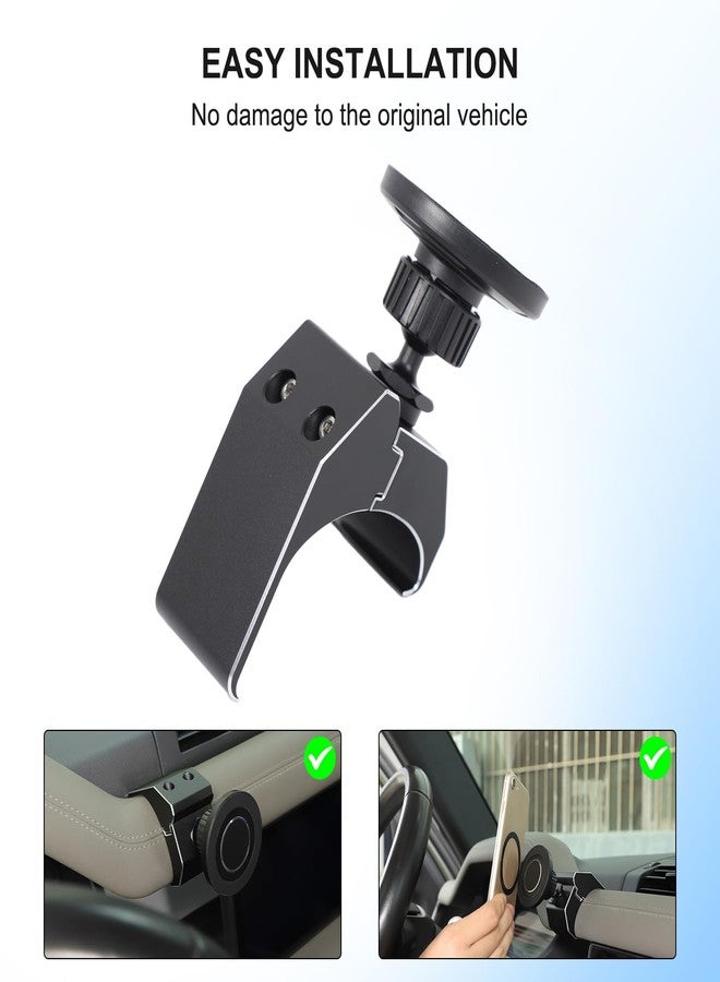 PIUGILH Magnetic Phone Holder Mount Compatible with Land Rover Defender 90 110 130 2020-2025 Interior Accessories, Aluminum Alloy 360° Center A/C Air Vent Cell Phone Holder Stand - Image 5