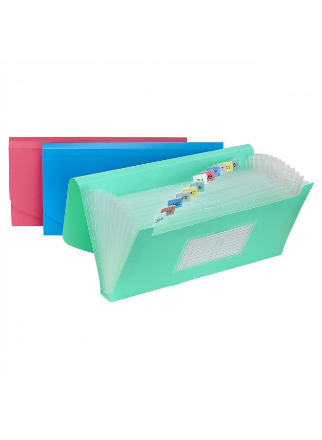 C-Line C-Line 13-Pocket Poly Expanding File, 10 x 5 Inches, Junior Size for Receipts and Checks, Includes Tabs, 1 File, Color May Vary (58710)  - Image 3
