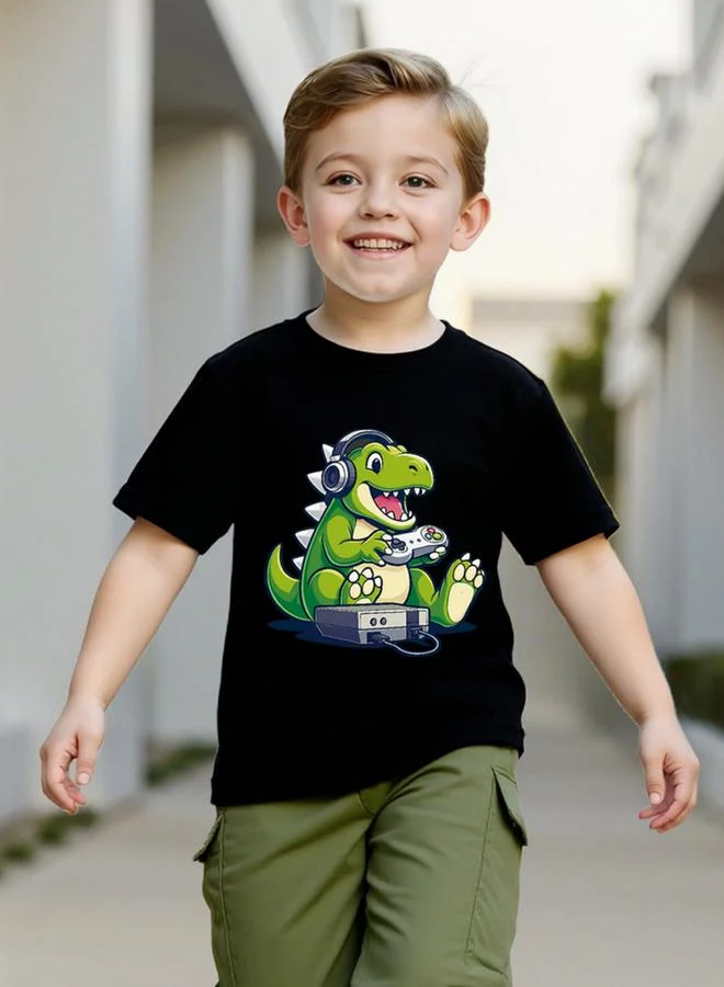 Take Two  Boys Dino Gamer Graphic T-Shirt And Cargo Pants Set for Men | Best Price UAE