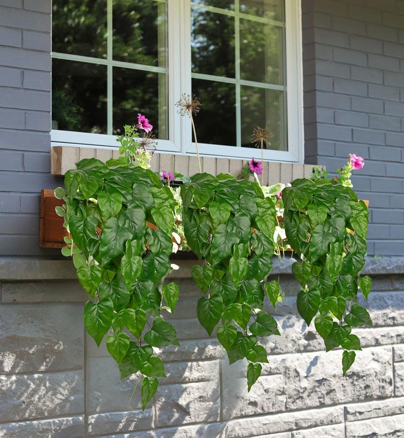 Villa Como 2 Packs UV Resistant Artificial Hanging Plants Outdoors & Indoors, 33" Large Fake Pothos Plants Faux Monstera Hanging Greenery for Planter, Shelf, Wall, Window Box, Porch, Patio, Garden, Balcony Decor - Image 3