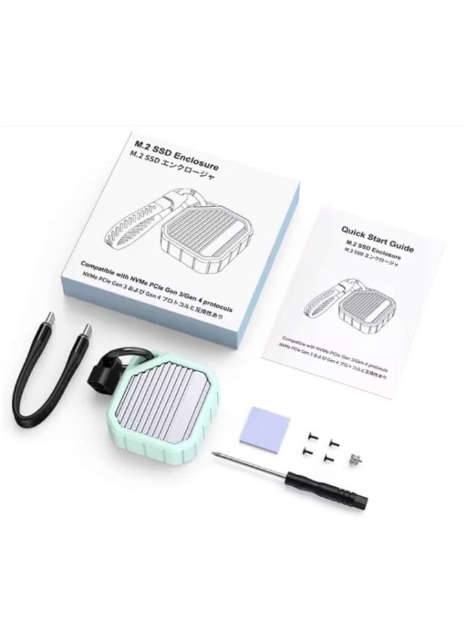 General - Quality Addicts M.2 2230 NVMe SSD Enclosure with Dynamic Cooling |USB-C to USB-C Portable Case for iPhone 15 Pro Max, iPad Pro, Android, Laptop, Tablet |2 TB storage - Image 1