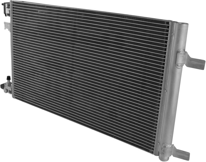 TRQ AC Condenser A/C Air Conditioning w/Receiver Drier Compatible with Chevy Buick Cadillac - Image 1