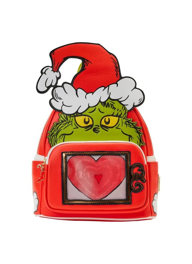 Loungefly - Dr Seuss Grinch Lenticular Heart Mini Backpack - Image 1