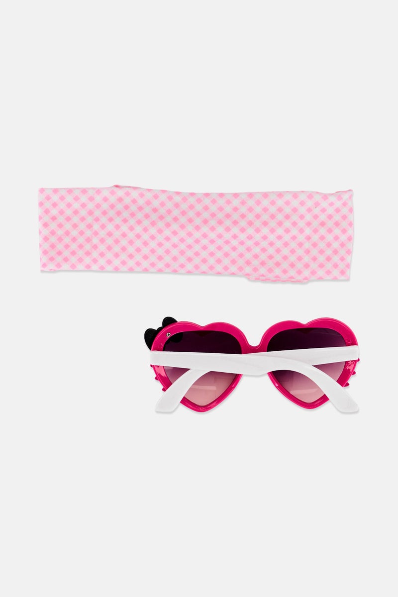 LUKKY Glam Duet Set Of Sunglasses And Hair Band, Pink - Image 4