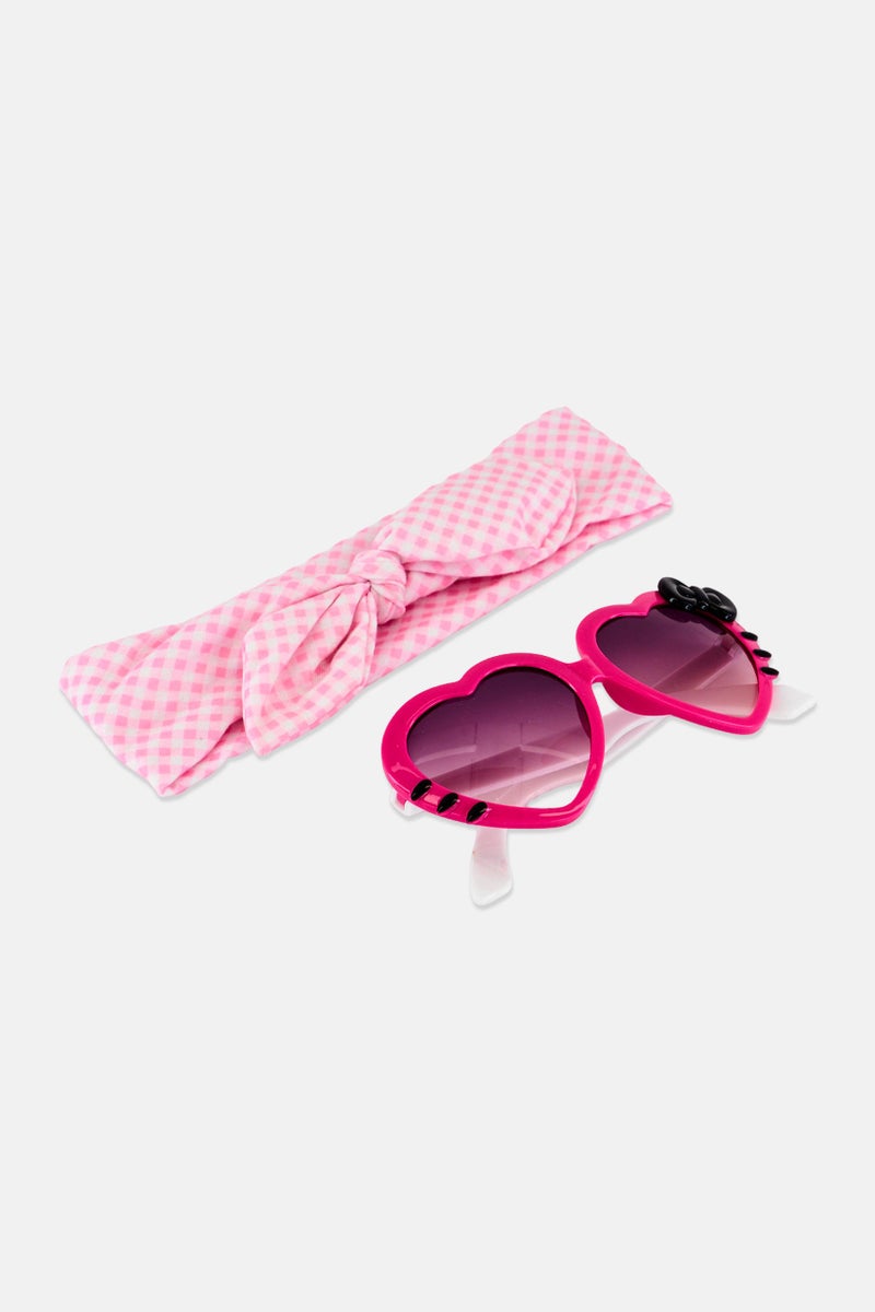 LUKKY Glam Duet Set Of Sunglasses And Hair Band, Pink - Image 2