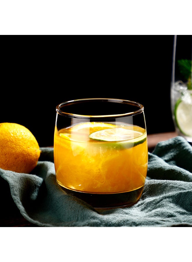 Beauenty Juice Glass Straight Glass Cocktail Cup Simple Long Drink Cup Breakfast Cup Juice Cup Straight Cold Water Cup-Color:1037 Six  - Image 3