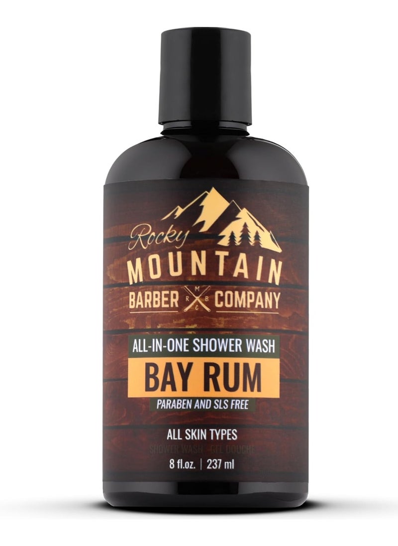 Rocky Mountain Barber Company Bay Rum All-In-One Body Wash - Shampoo, Body Wash, Conditioner, Face Wash & Beard Wash with Aloe Leaf Juice - 8 oz - pzsku/Z5220995E09357F112598Z/45/_/1740431586/aa1f4656-3edd-46bb-81ed-5cd9747590d2