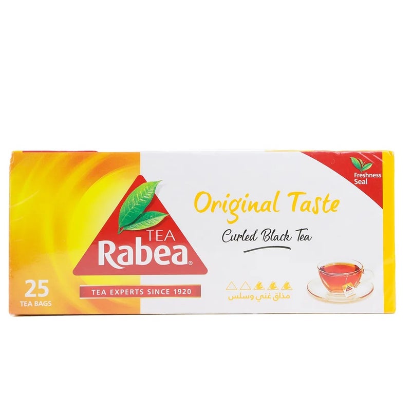 Rabea شاي ربيع بنكهة أصلية شاي أسود مجعد - 25 كيس - Image 1