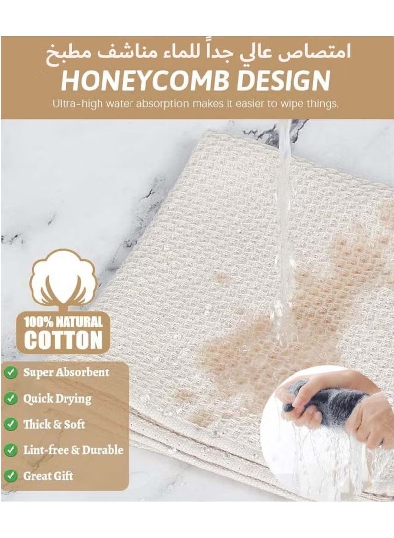 Dougez 6 Pack Kitchen Towels and Dishcloths Sets 100% Cotton Soft Quick Drying Dish Towels for Kitchen Absorbent Kitchen Dish Cloths Washing Dishes,12x12 Inches, Multi Color - Image 4