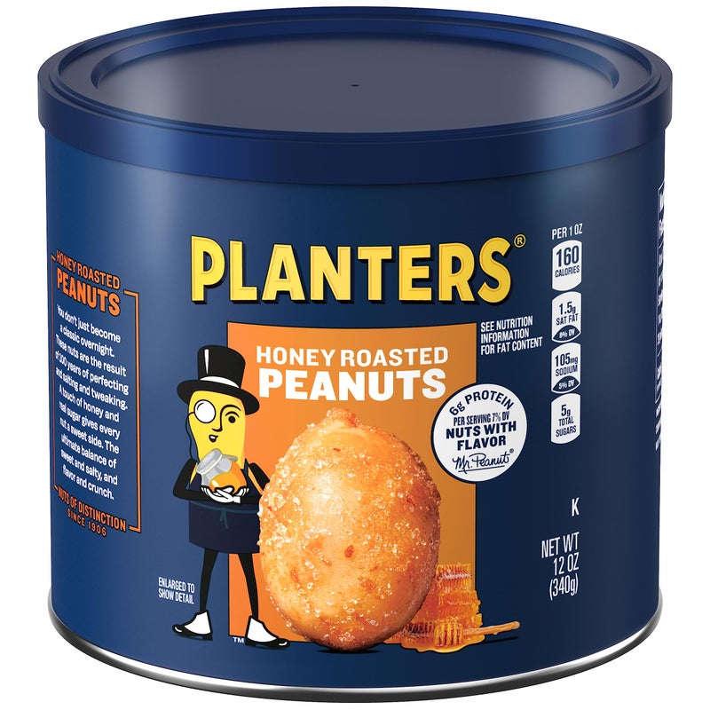 PLANTERS Honey Roasted Peanuts 12 oz Jar Planters Honey Roasted Peanuts - Image 3