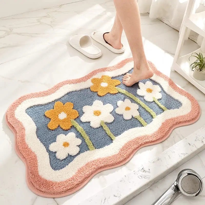 Y&D Shaggy Microfiber Bath Mat - Extra Soft, Absorbent, Anti-Slip Tufted Rug for Bathroom, Kids Room, Dorm Decor - Image 1