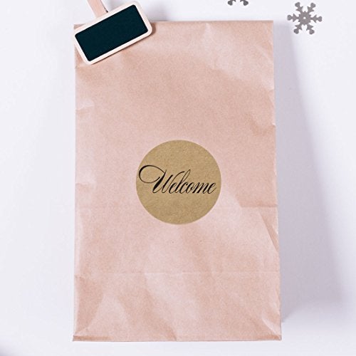 MAGJUCHE 80-2” Kraft Welcome Stickers, Wedding Welcome Stickers, Wedding Favor Bag Sticker Labels - Image 3