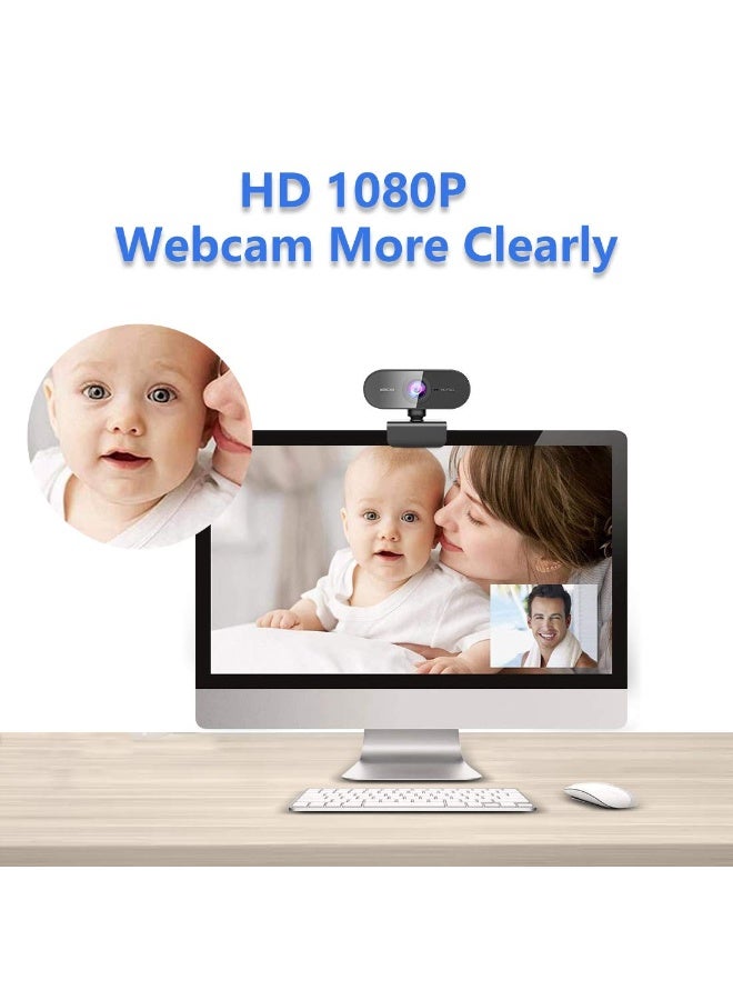 ZetRA 1080P Full HD Webcam for PC with Built-In Microphone, USB Plug and Play Computer Camera for Laptop and Desktop, Web Camera for Video Calls, Online Meetings and Streaming - Image 2