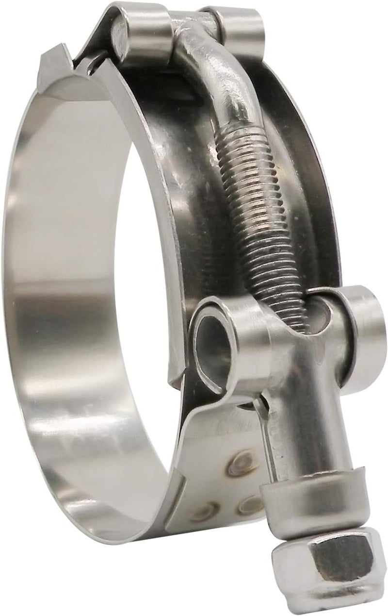 ROADFORMER 71mm - 79mm T-Bolt Hose O.D. Clamp - Working Range 2.81" - 3.11" Clamp for 3 inch Hose OD, Stainless Steel Bolt, SS Band Floating Bridge and Nylon Insert Locknut (71mm - 79mm, 2 pack) - Image 5