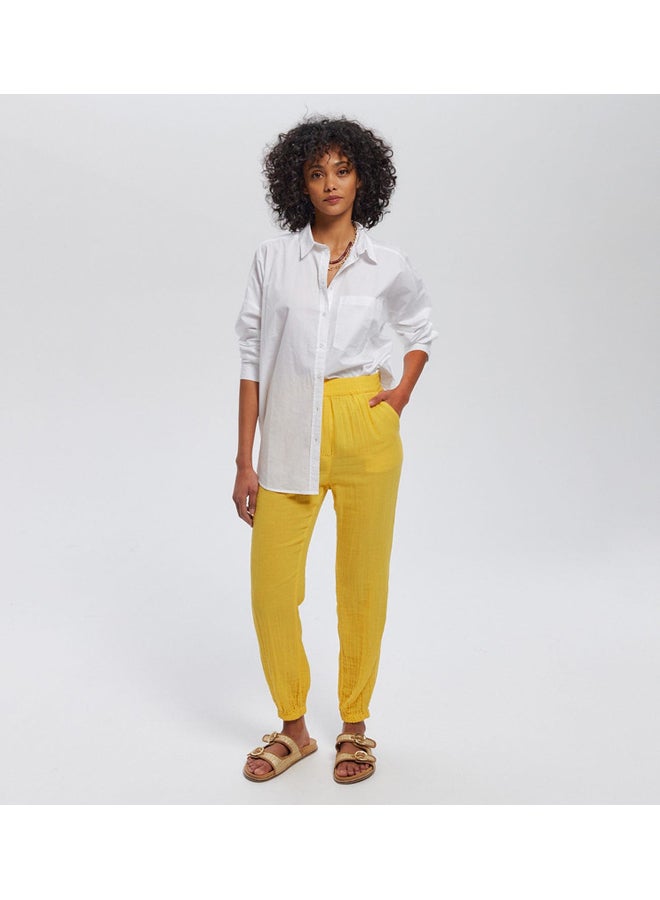 promod Cotton gauze jogging trousers - Image 4