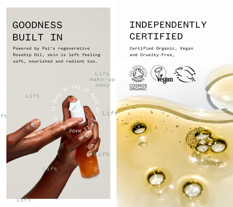 PAI SKINCARE - Light Work Organic Rosehip Fruit Extract Cleansing Oil | Natural, Vegan, Sensitive Skincare (0.9 fl oz | 28 mL) - Image 3