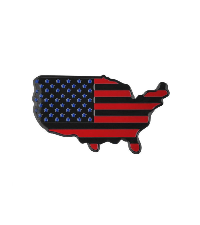 Black Blue American Flag Map Car Emblem 2pcs For Trunk Motorcycle Bicycle - Image 5