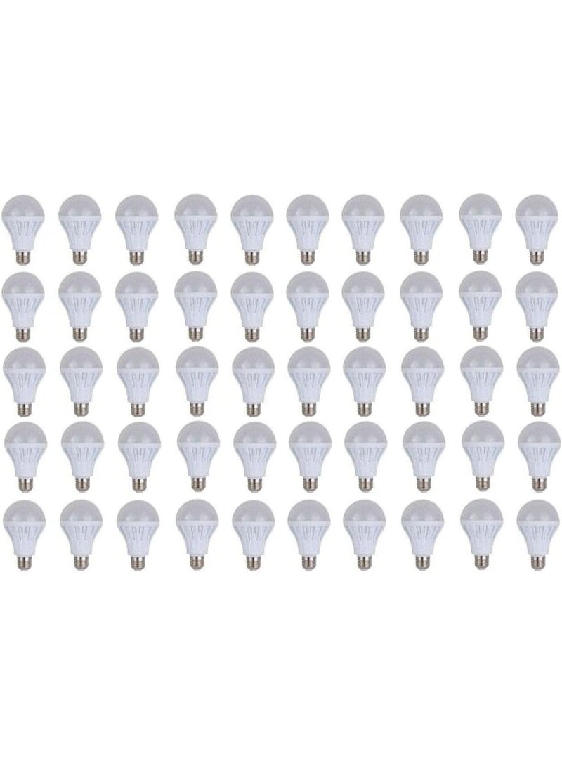 50 LED bulbs 9W E27 220V white