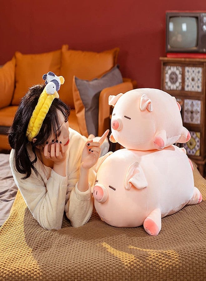 lannery Pig Stuffed Animal Hugging Pillow, Soft Fat Pig Plush Toy Gifts for Kids, Valentine, Christmas (Sleeping Eyes, 15.7") - Image 4