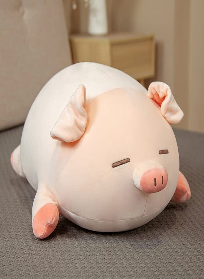 lannery Pig Stuffed Animal Hugging Pillow, Soft Fat Pig Plush Toy Gifts for Kids, Valentine, Christmas (Sleeping Eyes, 15.7") - Image 2