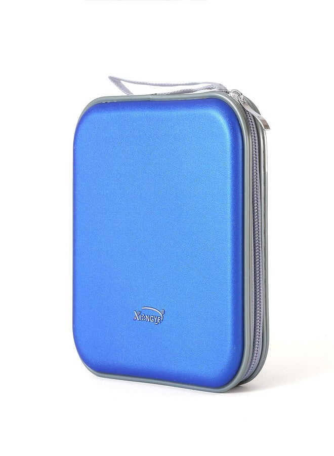 هوم وينج مجلد تخزين أقراص CD/DVD محمول من البلاستيك الصلب من هوم وينج، سعة 32 قرصًا، أزرق - Image 2