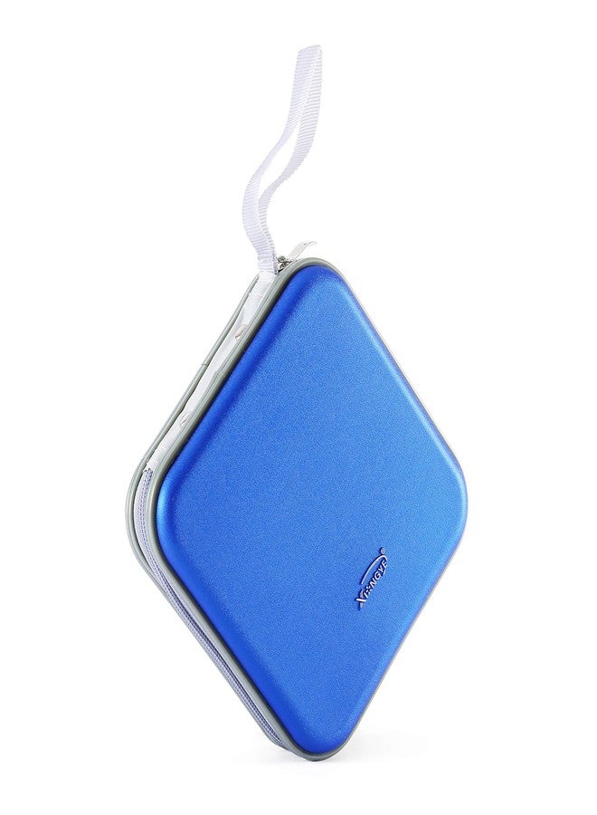 هوم وينج مجلد تخزين أقراص CD/DVD محمول من البلاستيك الصلب من هوم وينج، سعة 32 قرصًا، أزرق - Image 1