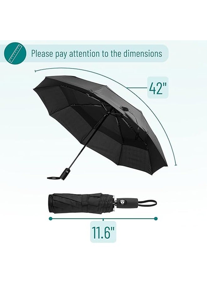 general Windproof Travel Umbrella, Automatic Umbrellas for Rain, Compact Umbrella, Travel Umbrella Compact, Windproof Umbrella - Image 2