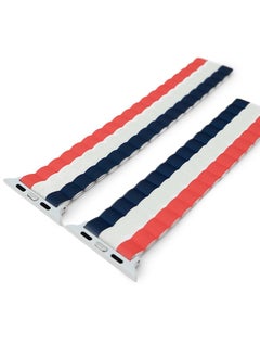Uniq UNIQ Apple Watch Strap 45MM Reversible Magnetic Silicone Straps Red, Blue & White  - Image 2