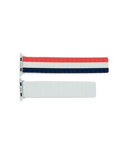 Uniq UNIQ Apple Watch Strap 45MM Reversible Magnetic Silicone Straps Red, Blue & White  - Image 5