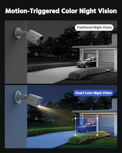 ANNKE 8CH 2MP Security Camera System, 8 Channel H.265+ DVR Recorder, AI Human/Vehicle Detection, 4X 1080P Cams with Smart Dual Light Color Night Vision for Home & Business Surveillance, IP67, 1TB HDD - Image 3