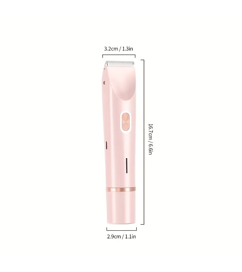 Women Dual Head 2 In 1 Electric Shaver Blue With Bikini Face Body Epilation Wet Dry Cordless Portable Hair Removal Suitable For Eyebrows Legs Underarms Bikini Trimmer Facial Epilator - Image 3
