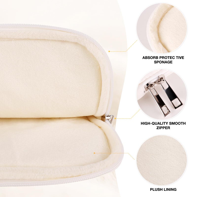 dadop Cute Bow Laptop Sleeve 14 Inch for 14" MacBook, Puffy Quilted Laptop Case Computer Cover for 14" MacBook, Hp, Dell, Lenovo, Acer, Chromebook - Image 4