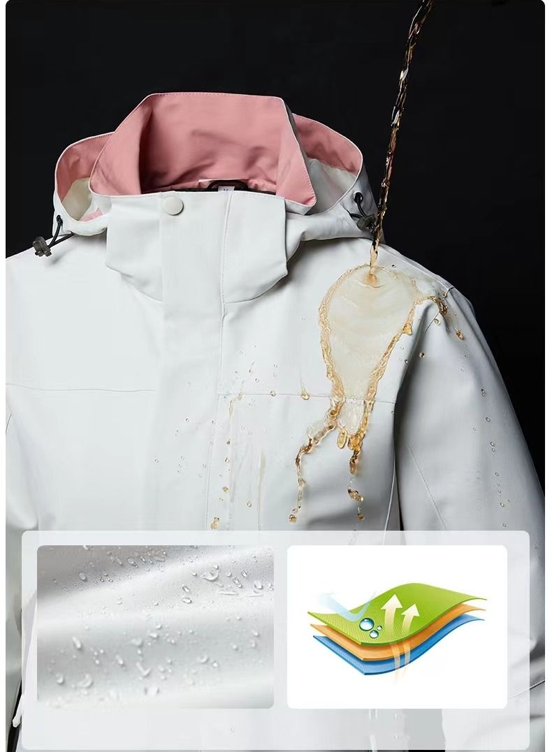 KUYING New detachable hooded waterproof mountaineering suit, outdoor clothing  - Image 3