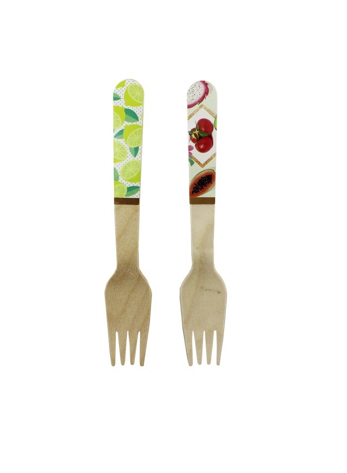 PARTY FUN Natural Bamboo Fork 16Cm 16Pcs/Pkt - Image 1
