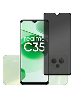 Tempered Glass Screen Protector Anti-Spy Privacy Designed For Realme C35 Full Screen Coverage And Bubble Free