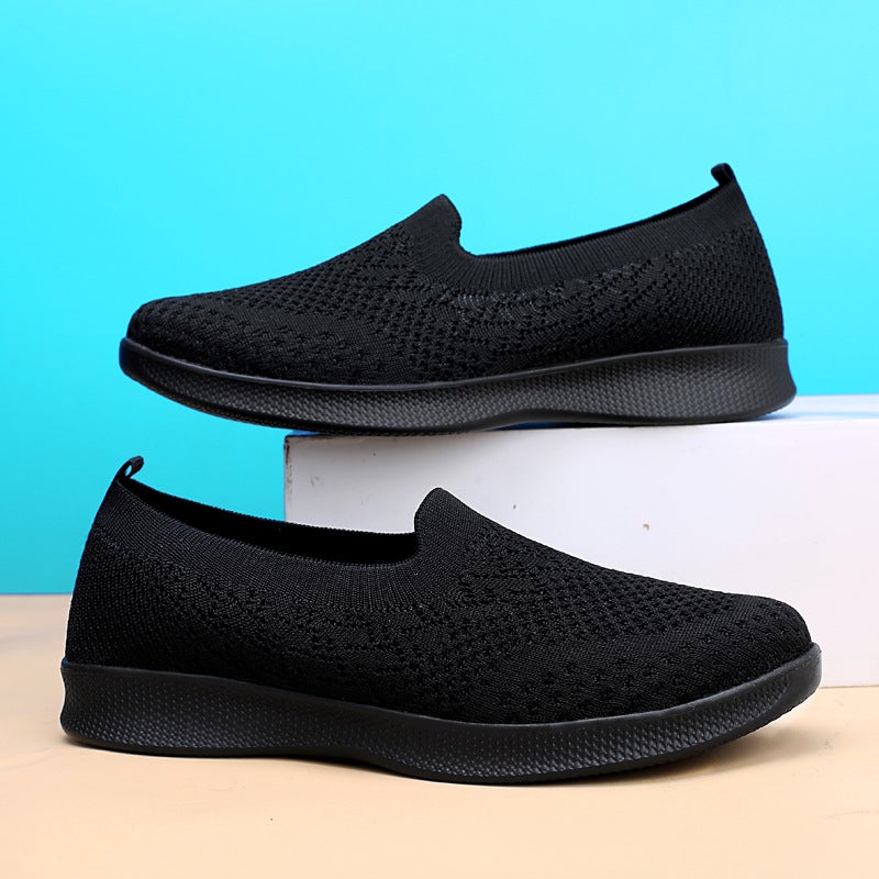 Nurse Shoes Summer Female Mother Soft Sole Breathable Mesh Sandals White Lightweight Large Size Slip-On Shoes - Image 1